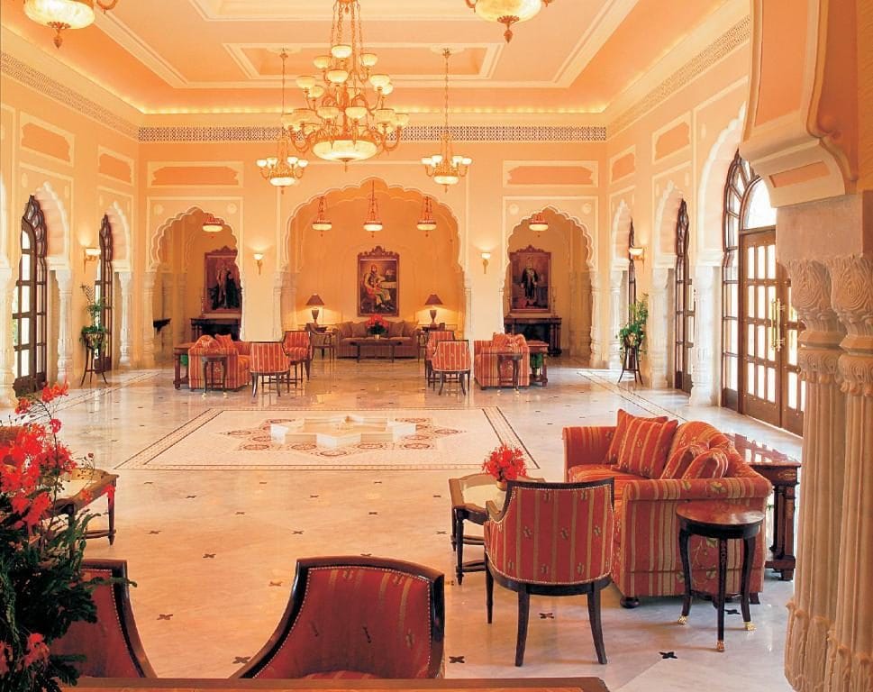 Taj Rambagh Palace, Jaipur, at golden hour