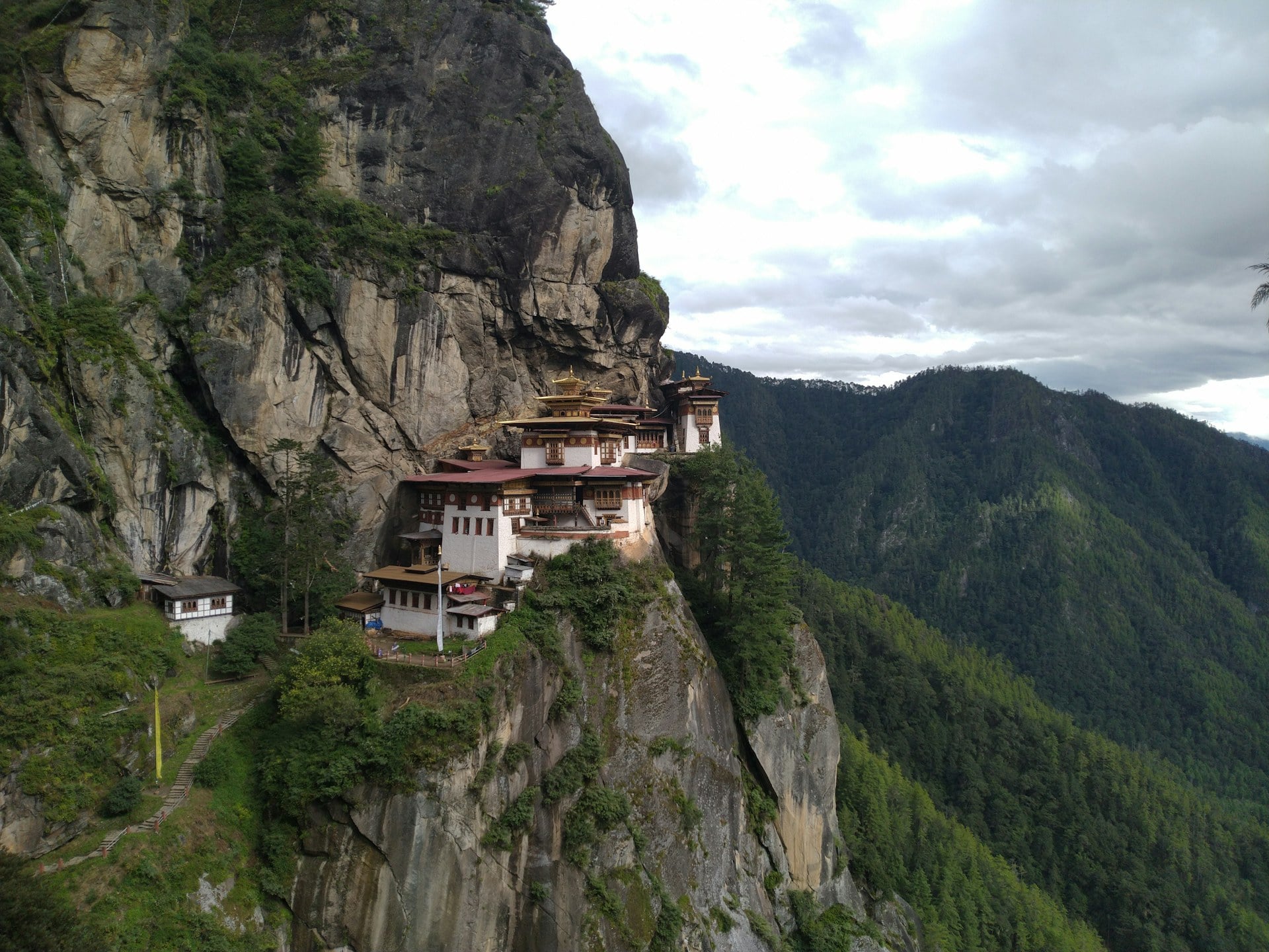 Paro Taktsang, the Tiger's Nest monastery perched on a Himalayan cliff, Bhutan